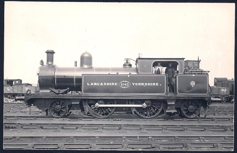 LANCASHIRE & YORKSHIRE Railroad Locomotive #1042 RPPC unused