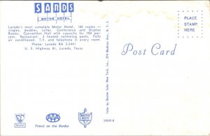 Sands Motor Hotel, Laredo TX Vintage Postcard W69