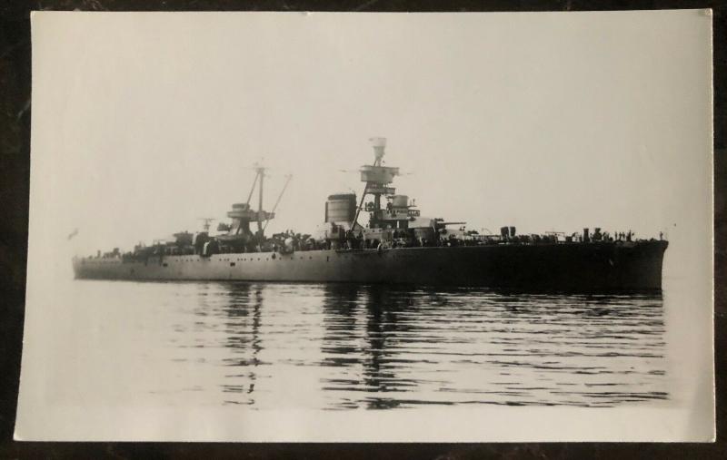 Mint RPPC Postcard Italy Navy Battleship Regia Marina Trieste Heavy Cruiser