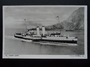 Shipping P.S. CARDIFF QUEEN PADDLE STEAMER - Old RP Postcard by Rapheal Tuck