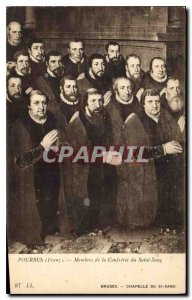 Postcard Old Bruges St Blood Chapel Franz Pourbus Members of the Brotherhood ...