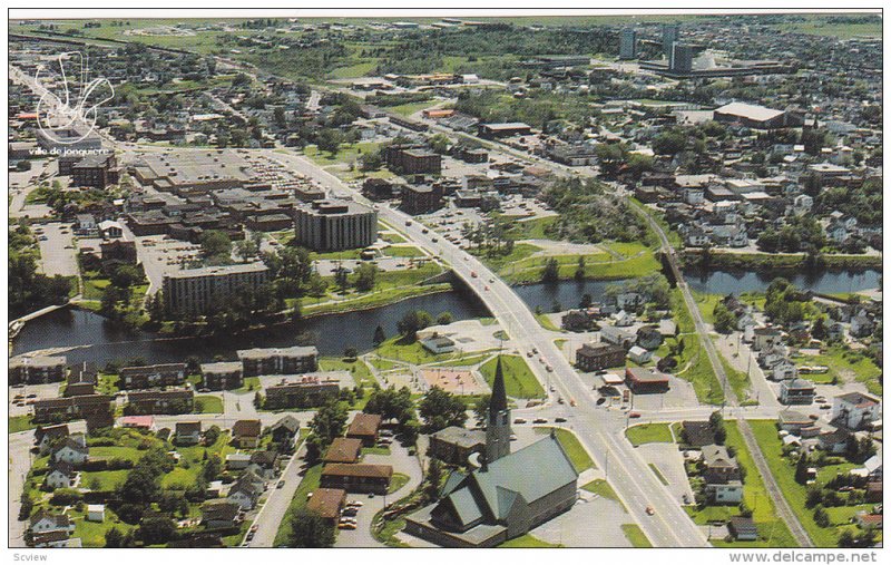 Aerial View, Ville de Jonquiere, Suguenay, Quebec, Canada, 40-60´s