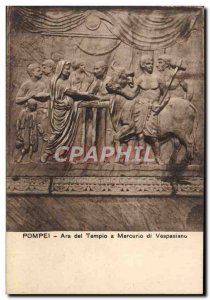 Old Postcard Pompei Ara Del Tempio Di Mercurio has Vespasiano