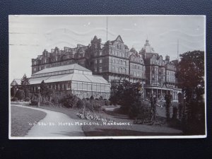Yorkshire HARROGATE The Hotel Majestic showing WINTER GARDEN c1920's RP Postcard