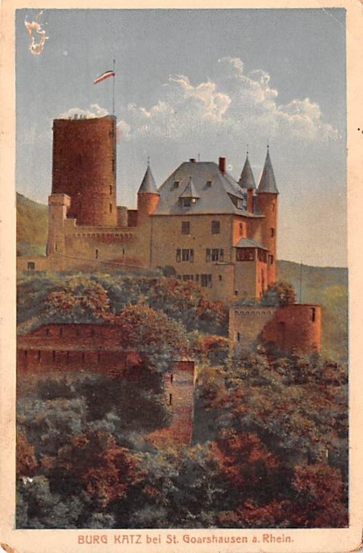 Burg Katz bei St Goarshausen a Rhein Germany Tape on back 