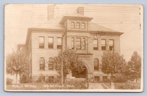 J87/ Salineville Ohio RPPC Postcard c1910 Columbiana Public School 1308