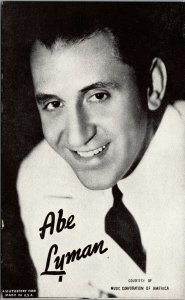 Vtg 1940s Abe Lyman Mutoscope Card Jazz Band Leader Your Hit Parade Postcard