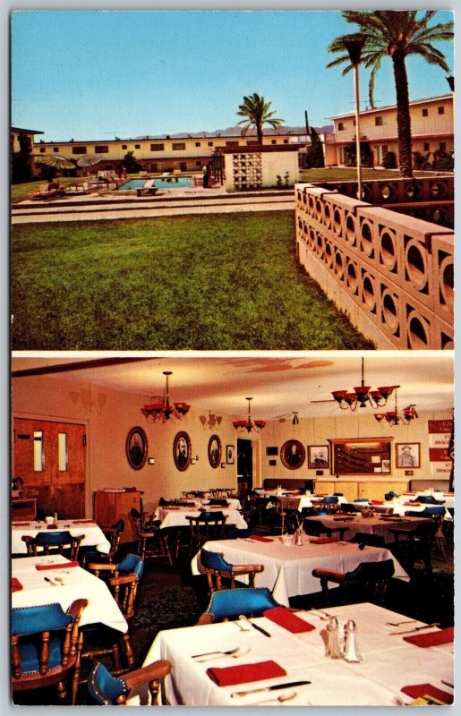 Vtg Arizona AZ General Kearny Inn Motel Restaurant Dining Room View Postcard