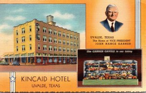 Texas Uvalde Kincaid Hotel 1940 Curteich
