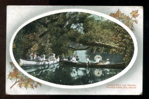 dc616 - ROSSEAU Ontario Muskoka c1908-10 Boating on Shadow River Postcard