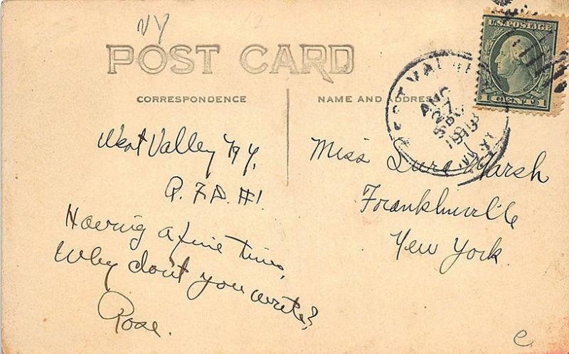 West Valley NY High School Students & Teachers RPPC Postcard