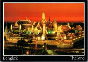 Postcard Thailand Bangkok - Front view of the temple of The Emerald Buddha