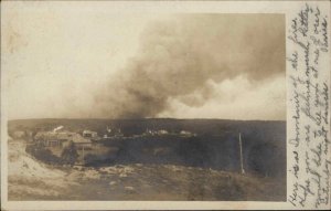 Sagamore Cape Cod MA Cancel - Fire 1907 Real Photo Postcard