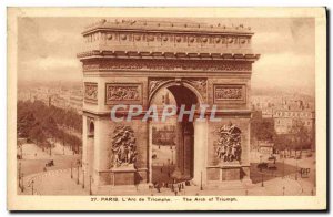 Old Postcard Paris L & # 39Arc De Triomphe