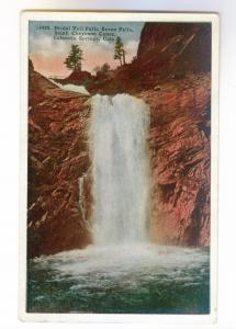 Bridal Veil Falls, South Cheyenne Canon, Colorado Springs unused Postcard