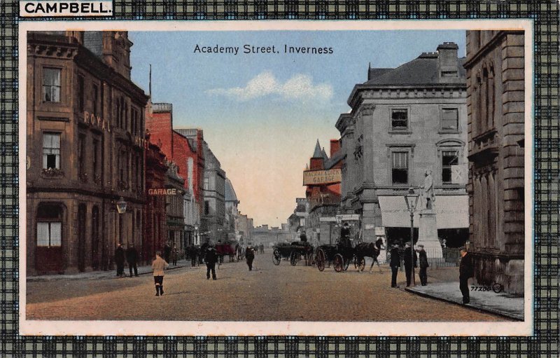 Academy Street, Inverness, Scotland, Early Postcard, Unused