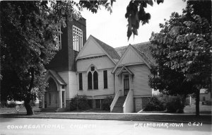 H47/ Primghar Iowa RPPC Postcard c1950s Congregational Church 2