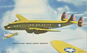 Constellation World's Fastest Transport Airplane Mutoscope Postcard