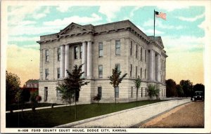 Fred Harvey, Ford County Court House Dodge City KS Vintage Postcard S60