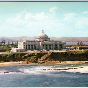 c1970s San Juan, PR Capitol Building Rahola Chrome Photo RARE Beach View A178