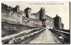 Old Postcard Carcassonne Grande Cote De La Porte d & # 39Aude