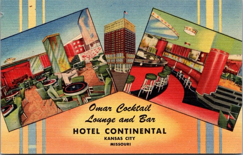 Linen Postcard Omar Cocktail Lounge in Kansas City, Missouri~133746