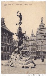 Anvers, Grand'Place, Fountaine Brabo, Antwerp, Belgium, 00-10s