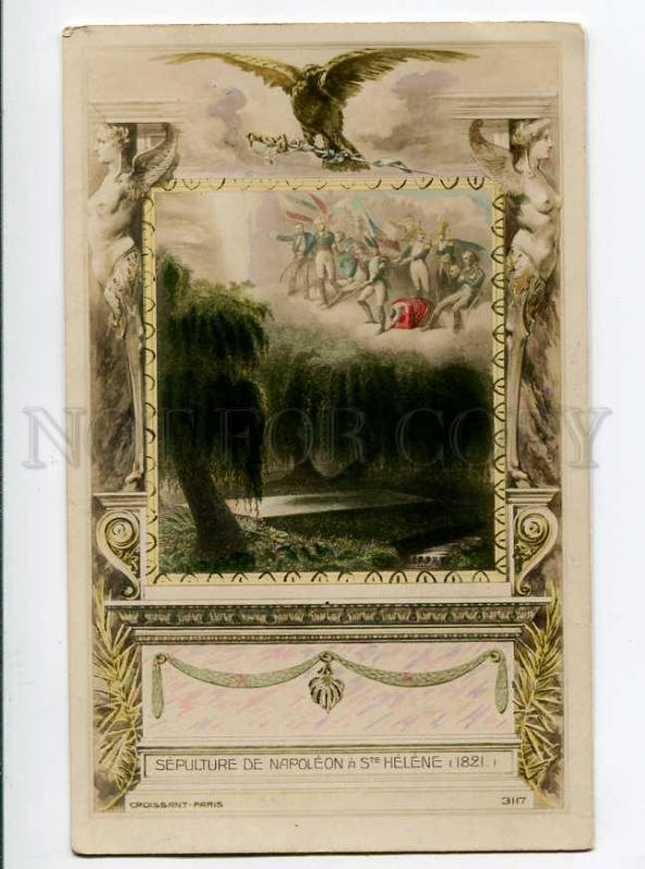 264412 Burial of NAPOLEON Saint Helena DEATH Vintage postcard