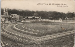 Exposition de Bruxelles 1910 Belgium Jardin de Bruxelles Unused Postcard G71