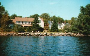 Vintage Postcard Merrieweather Inn Long Lake north Bridgeton Maine ME