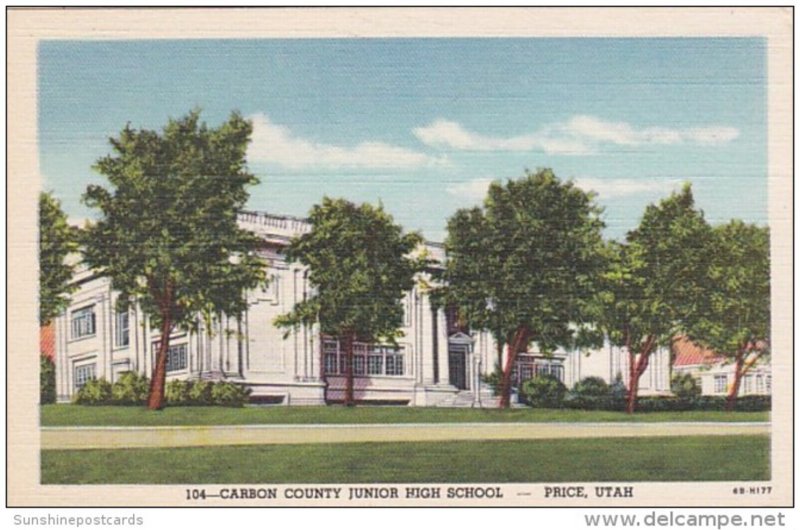 Carbon County Junior High School Price Utah 1949 Curteich