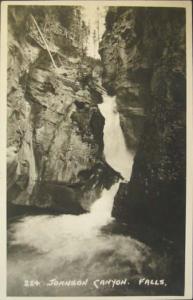 BANFF AB BYRON HARMON Johnson Canyon Falls No. 224 RPPC