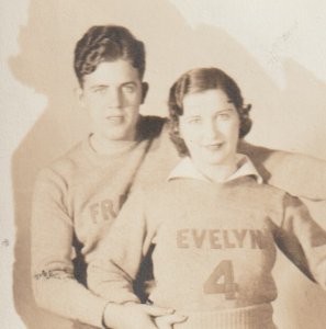 rppc c1920s DANCE MARATHON Dancers FRANK & EVELYN Matching Sweaters PANTS!!