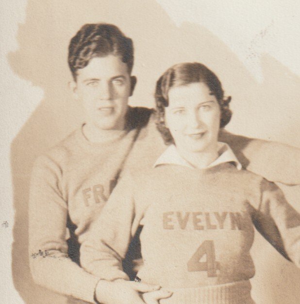 rppc c1920s DANCE MARATHON Dancers FRANK & EVELYN Matching Sweaters PANTS!!