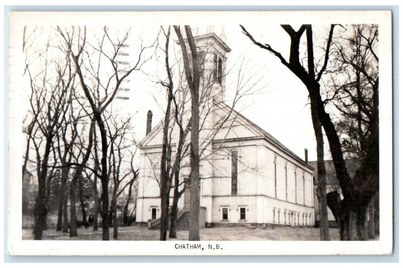 1952 Building in Chatham New Brunswick Canada Vintage Posted RPPC Photo Postcard