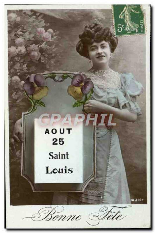 Old Postcard Louis Surname