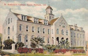 Santa Barabara California St Anthonys College Antique Postcard J56761