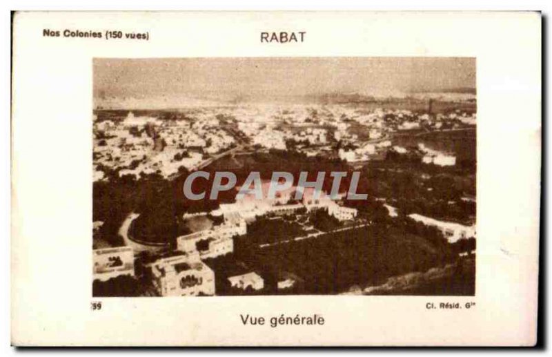 Old Postcard Rabat Morocco General Vur