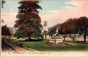 Montpellier Les Jardins du Peyrou Carte Postale Divided Back Antique Postcard  