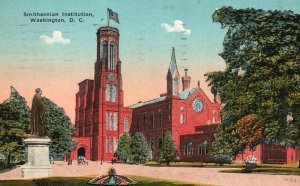 Vintage Postcard 1917 Smithsonian Institution By James Smithson Washington DC