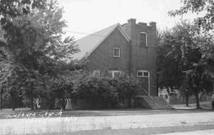 Lutheran Church Abbotsford Wisconsin 1940s RPPC Real Photo postcard