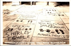 Footprints & Autographs of the Stars Chinese Theater Shirley Temple Joe E Brown