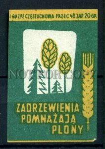 500620 POLAND Protection of Nature Vintage match label