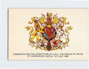 Postcard Commemorating The Investiture Of H.R.H. The Prince Of Wales