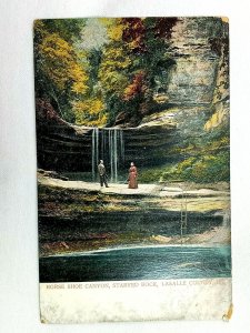 Vintage Postcard 1910 Horse Shoe Canyon Starved Rock Lasalle County IL Illinois