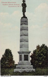 GREENSBORO, North Carolina, 00-10s; Colonial Monument, Guilford Battle Ground