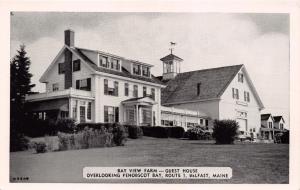 BELFAST MAINE BAY VIEW FARM-GUEST HOUSE~OVERLOOKING PENOBSCOT BAY POSTCARD 1940s