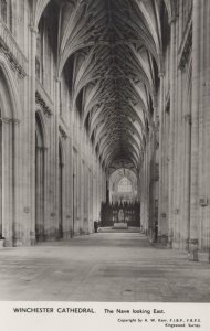 Hampshire Postcard - Winchester Cathedral - The Nave Looking East     RS24715