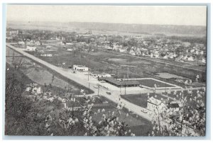 View Of Guttenberg Iowa And Mississippi River From South Vintage Postcard