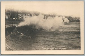 LYNN BEACH MA ANTIQUE REAL PHOTO POSTCARD RPPC